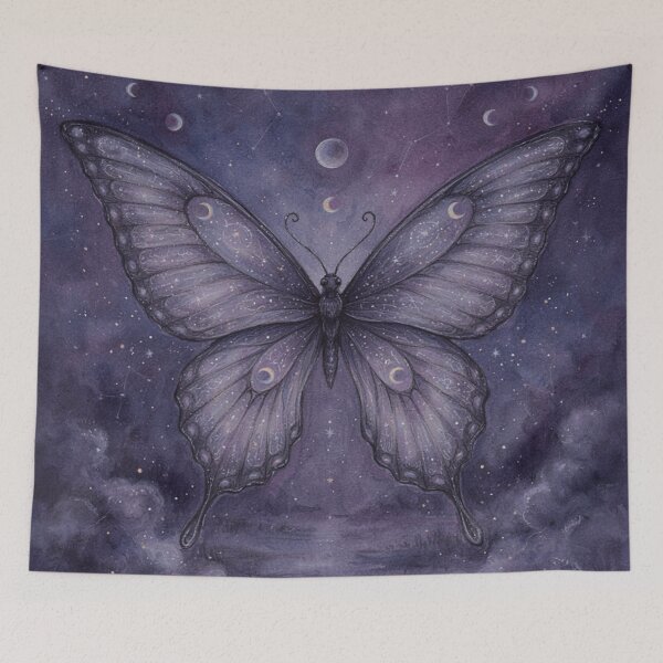 Item preview, Mystical Butterfly Spirit – Enchanted Celestial Fantasy Art designed and sold by JanjjaSoulInk.