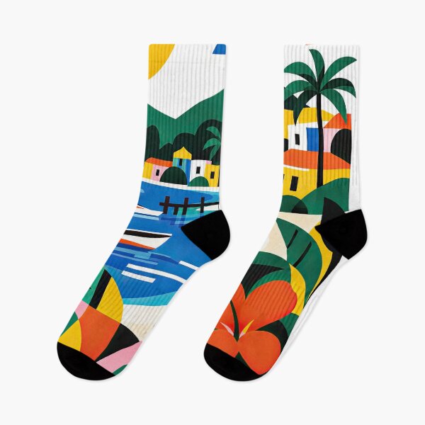 Item preview, Colorful stylized travel poster depicting Tela, Honduras, with designed and sold by ckybe.