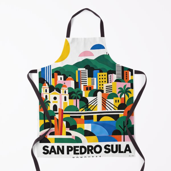 Item preview, Colorful illustrated poster of San Pedro Sula, Honduras, designed and sold by ckybe.