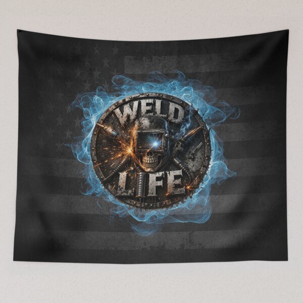 Item preview, Welder Skull Welding Helmet Blue Collar Pride Design designed and sold by artistwill.