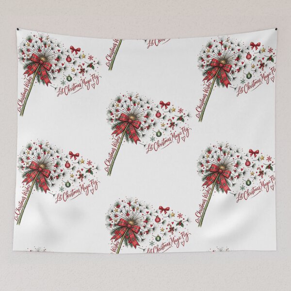 Item preview, Christmas Dandelion Wishes Let Christmas Magic Fly designed and sold by RDGNR.