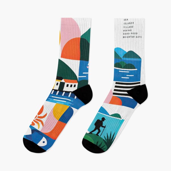 Item preview, Colorful geometric travel poster featuring Sai Kung, Hong designed and sold by ckybe.