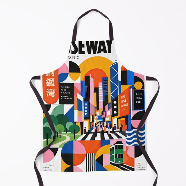 Item preview, Colorful Causeway Bay Hong Kong city illustration featuring designed and sold by ckybe.