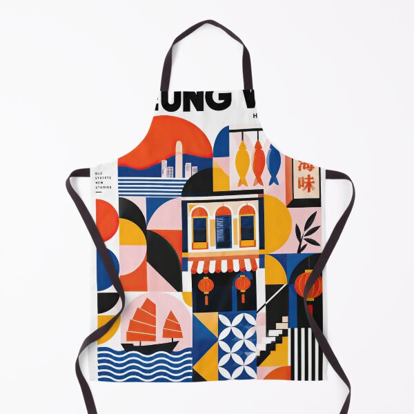 Item preview, Colorful geometric poster illustration of Hong Kong featuring designed and sold by ckybe.