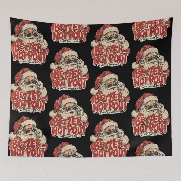 Item preview, Better Not Pout Santa Christmas Humor Vintage Style designed and sold by cerima.