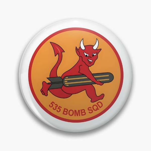 Item preview, USAAF 535th Bombardment Squadron Running Devil Patch designed and sold by CharlieDesings.