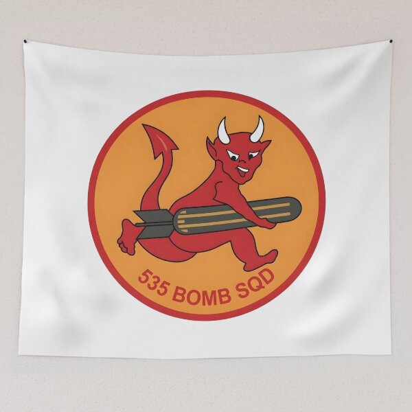 Item preview, USAAF 535th Bombardment Squadron Running Devil Patch designed and sold by CharlieDesings.
