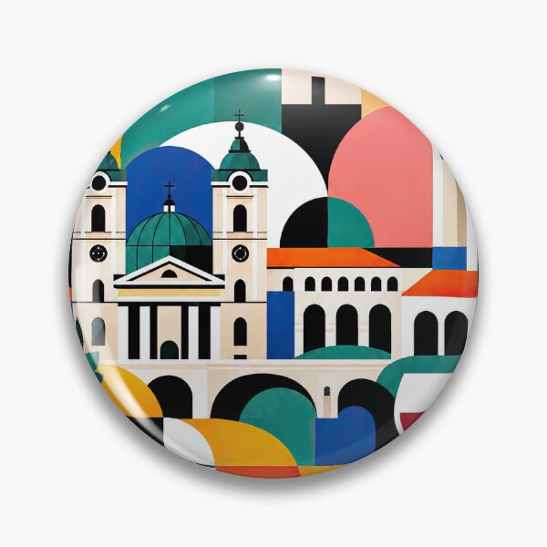 Item preview, Colorful geometric travel poster depicting Eger, Hungary, with designed and sold by ckybe.