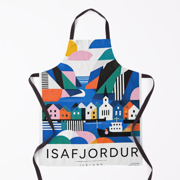Item preview, Colorful geometric poster of Isafjordur, Iceland featuring styli designed and sold by ckybe.