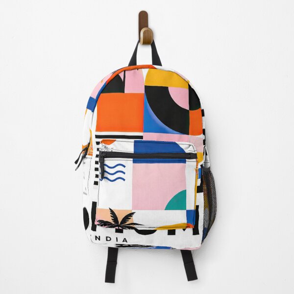 Item preview, Colorful geometric Mumbai travel poster featuring the Gateway designed and sold by ckybe.
