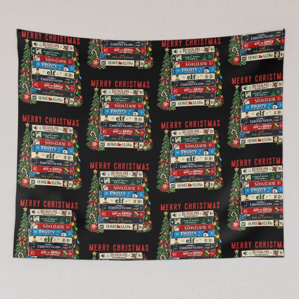 Item preview, Merry Christmas Vintage Holiday Movie VHS Nostalgia designed and sold by OddPopARt.