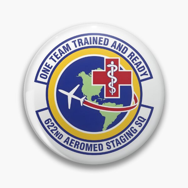 Item preview, USAF 622nd Aeromedical Staging Squadron Trained and Ready Patch    designed and sold by CharlieDesings.