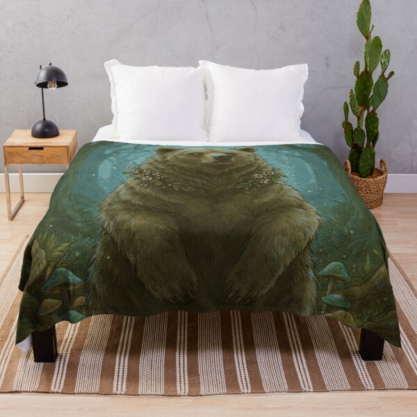 Item preview, Mystical Forest Bear Spirit – Enchanted Woodland Animal Art designed and sold by JanjjaSoulInk.