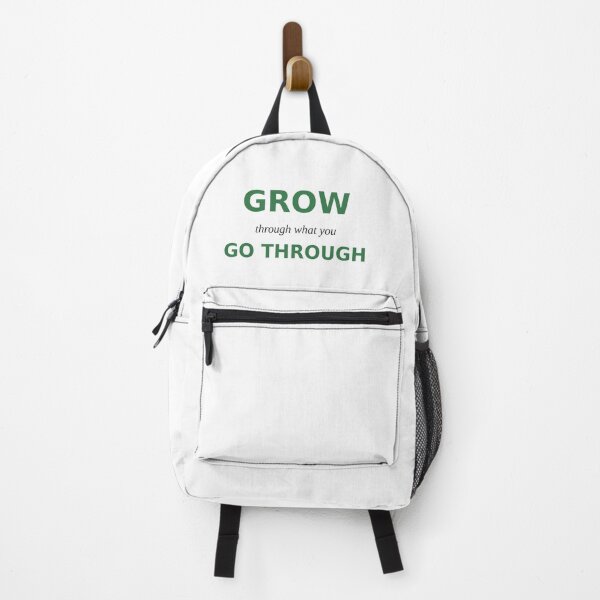 Item preview, Grow Through What You Go Through - Green Motivational Typography designed and sold by Breathe & Believe DXB.