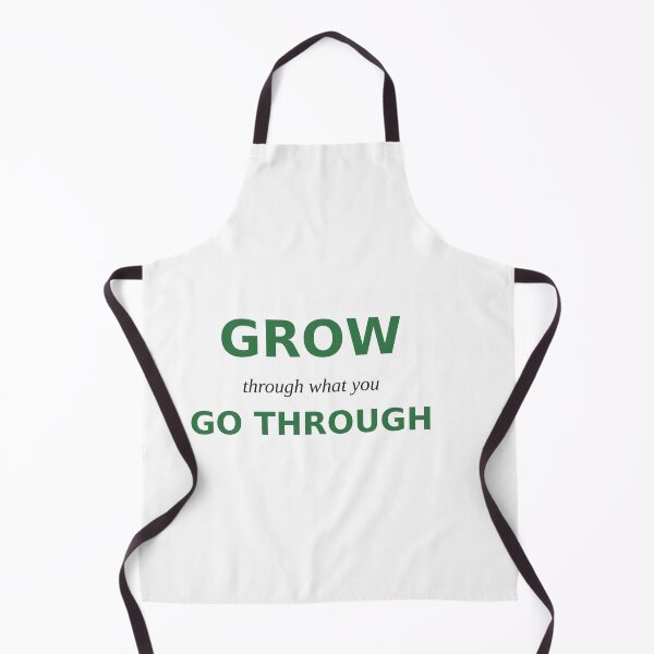 Item preview, Grow Through What You Go Through - Green Motivational Typography designed and sold by Breathe & Believe DXB.