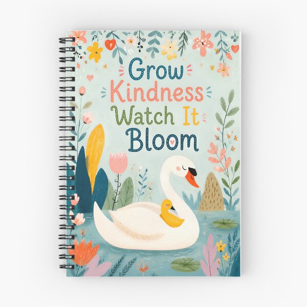 Item preview, Grow Kindness Watch It Bloom Swan and Cygnet Art designed and sold by ACasualCottage.