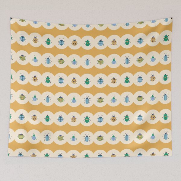 Item preview, Retro Mustard Geometric Beetles designed and sold by verodika.