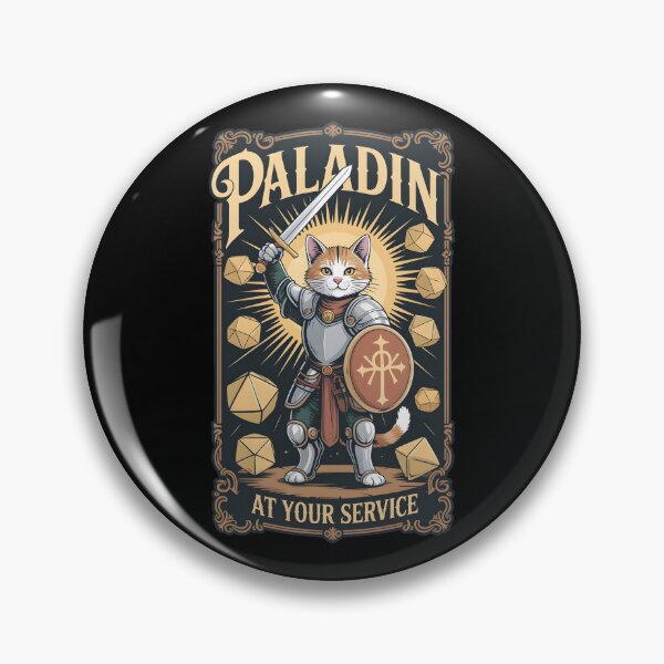 Item preview, Paladin RPG class cat paladin designed and sold by Boardgameo.