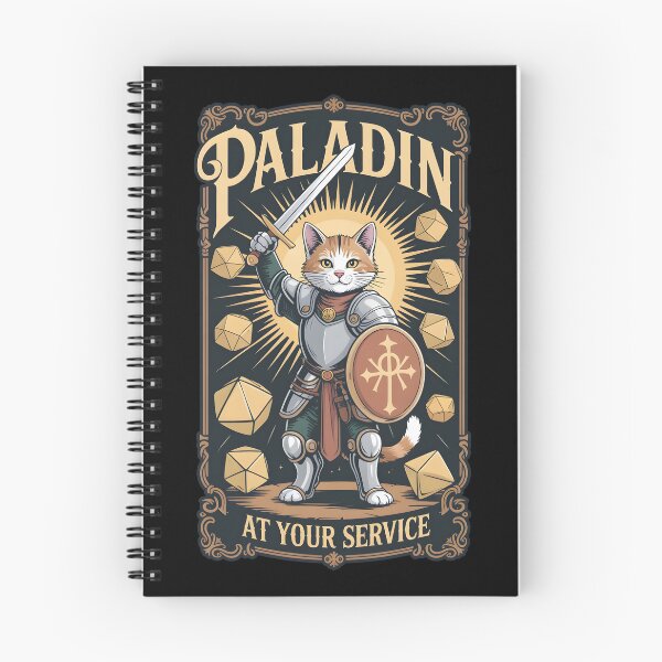 Aperçu de l'œuvre Paladin RPG classe chat paladin créée et vendue par Boardgameo.