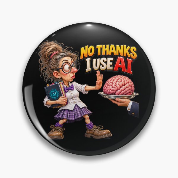Item preview, No Thanks I Use AI Funny Tech Humor designed and sold by Wilcox PhotoArt.