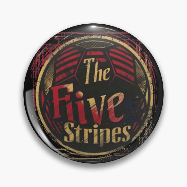 Item preview, The Five Stripes Vintage Distressed Circular Badge designed and sold by MiaGowing.