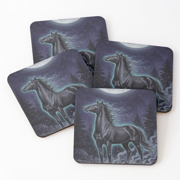 Item preview, Mystical Moon Horse Spirit – Celestial Fantasy Horse Art designed and sold by JanjjaSoulInk.