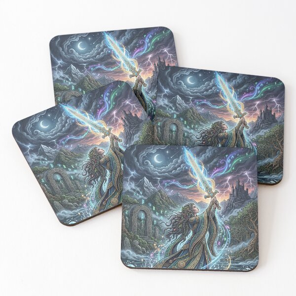 Item preview, Lady of the Lake - Excalibur Fantasy Art designed and sold by Lucid Dream Pixel.