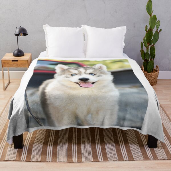 Item preview, Happy Smiling Blue Eyed Husky Puppy designed and sold by VanGaldo.