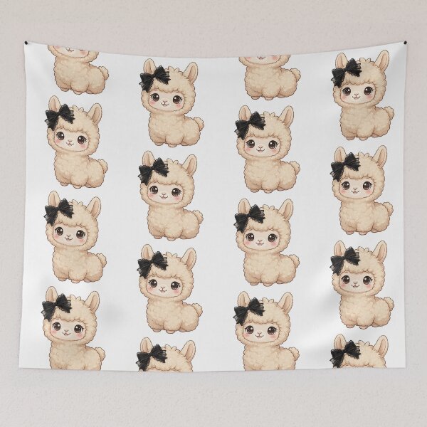 Item preview, Llama with black bow designed and sold by priyankajustine.