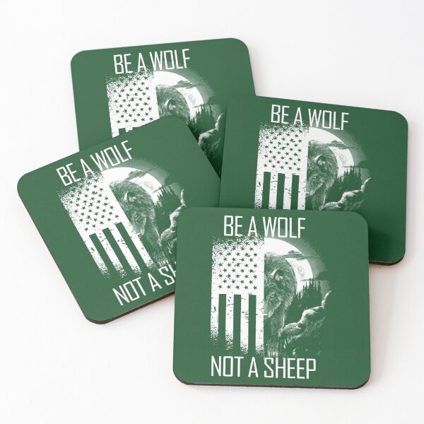 Item preview, Be A Wolf Not A Sheep USA Flag Anti-Woke Be A Wolf Gear designed and sold by ellesczipts.