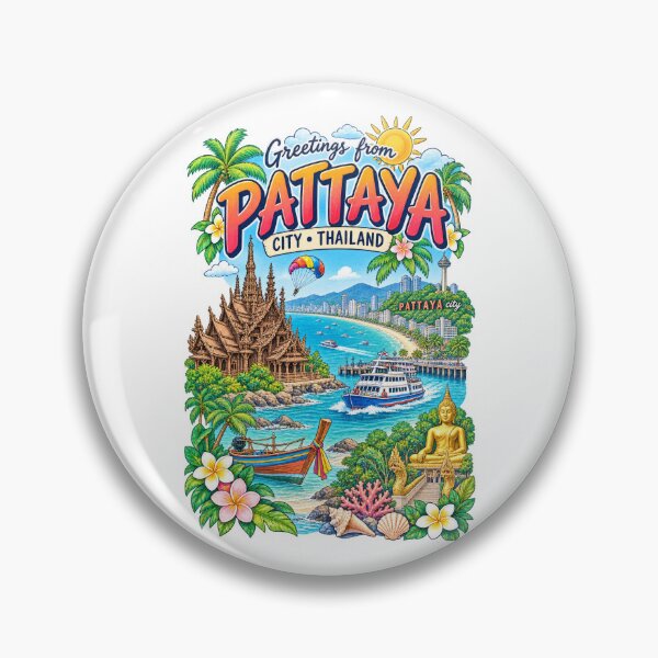 Item preview, Greetings from Pattaya City Thailand – Tropical Travel Adventure designed and sold by Russell Thorne.