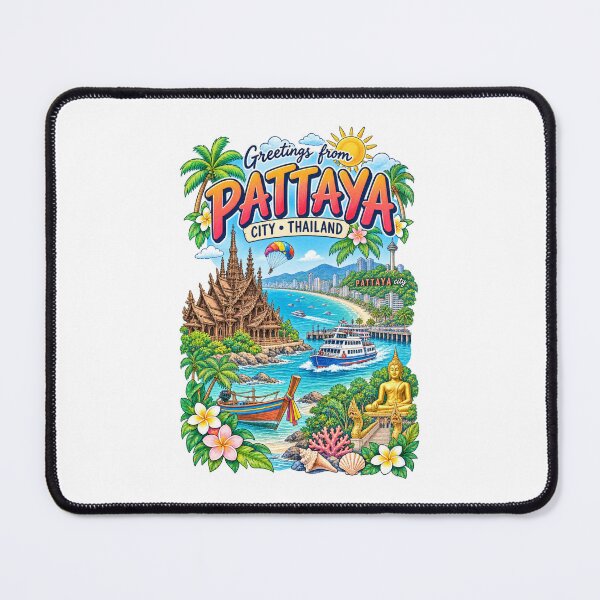 Item preview, Greetings from Pattaya City Thailand – Tropical Travel Adventure designed and sold by Russell Thorne.