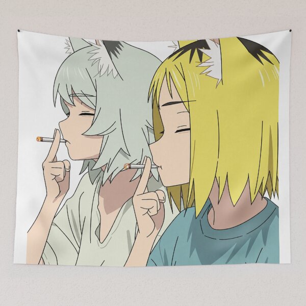 Item preview, Cat Duo Smoke Break designed and sold by Migi-Desu.