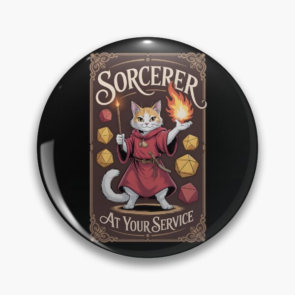 Item preview, Sorcerer RPG class cat sorcerer designed and sold by Boardgameo.