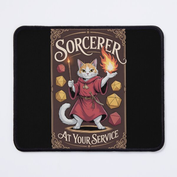 Item preview, Sorcerer RPG class cat sorcerer designed and sold by Boardgameo.