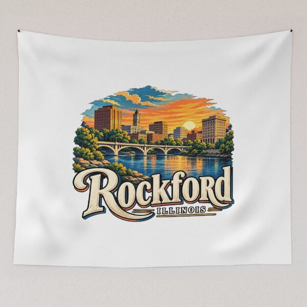 Item preview, Vintage Rockford Illinois Travel Souvenir Landmark Gift designed and sold by MichaeIRellov.