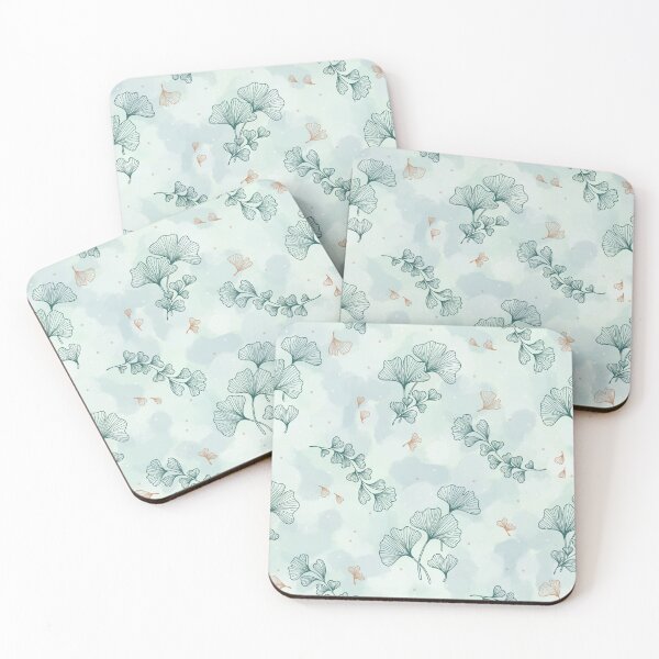 Item preview, Teal Ginkgo and Gold designed and sold by Foximsy.