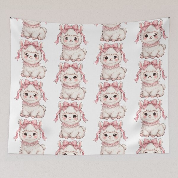 Item preview, Llama with pink bow and frill designed and sold by priyankajustine.