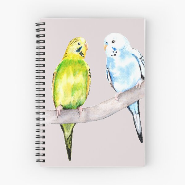 Item preview, Budgies colored pencil drawing designed and sold by Kathryn Green.