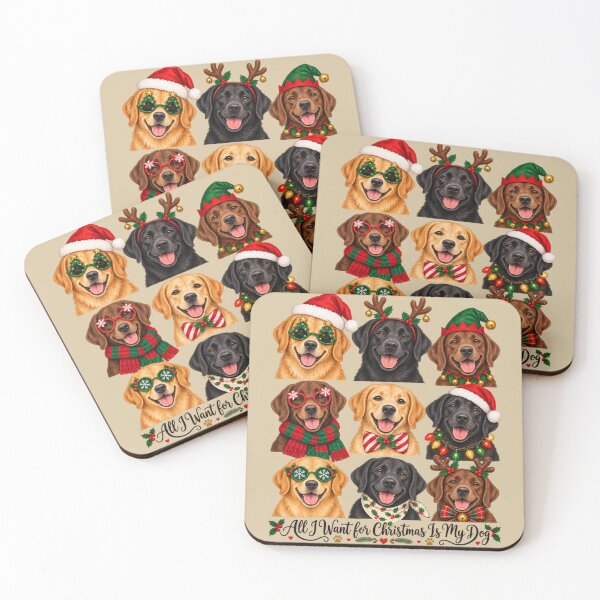 Item preview, Labrador Christmas Collage All I Want for Christmas Is My Dog designed and sold by AmiGraph.