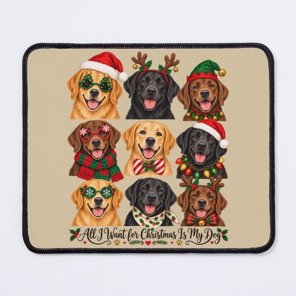 Item preview, Labrador Christmas Collage All I Want for Christmas Is My Dog designed and sold by AmiGraph.