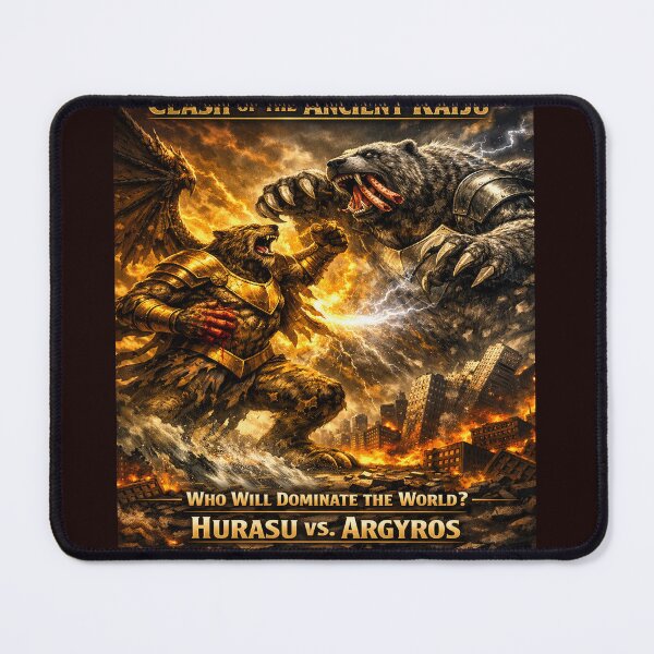 Item preview, Clash of the Ancient Kaiju — Hurasu vs. Argyros designed and sold by 5PalmsCreative.