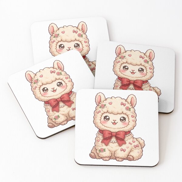 Item preview, Cute llama with red bow designed and sold by priyankajustine.