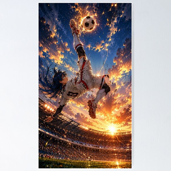 Item preview, Anime Football – Bicycle and Spectacular Goal designed and sold by ZYVARENNE.