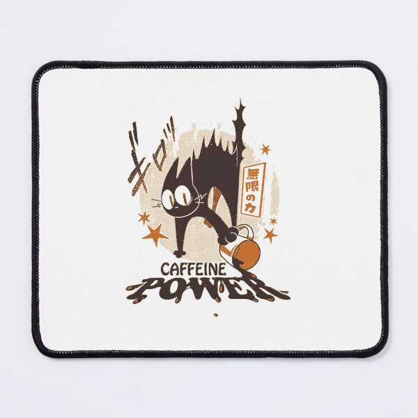 Item preview, Caffeine Power Angry Black Cat Energy Coffee Art designed and sold by MiaGowing.