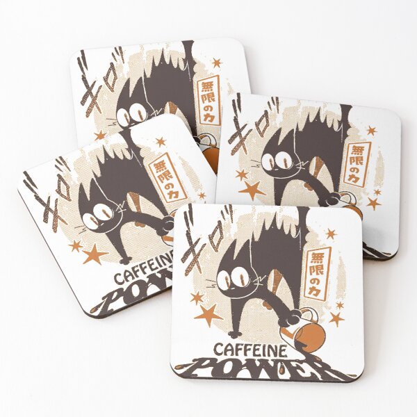 Item preview, Caffeine Power Angry Black Cat Energy Coffee Art designed and sold by MiaGowing.