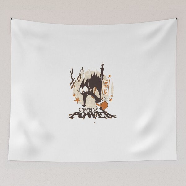 Item preview, Caffeine Power Angry Black Cat Energy Coffee Art designed and sold by MiaGowing.