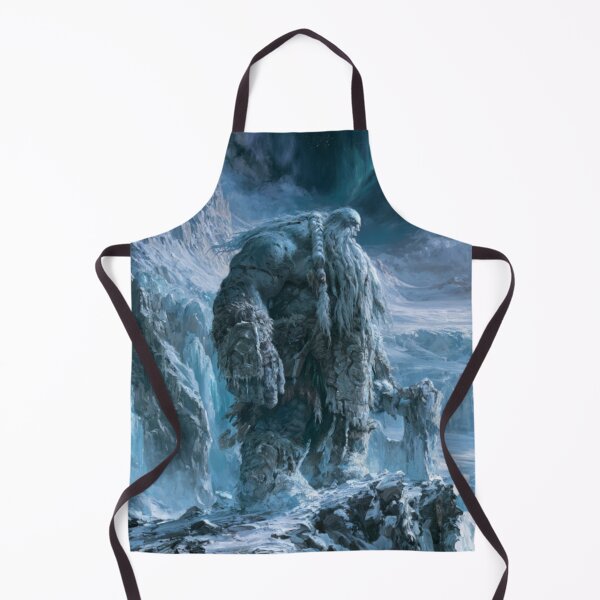 Item preview, A colossal Frost Giant standing upon a vast frozen mountain plateau, Fantasy & Mythological Creatures designed and sold by CDC40.