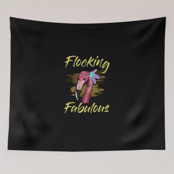 Item preview, Flocking Fabulous Pink Flamingo Tropical Pearl Art designed and sold by MiaGowing.