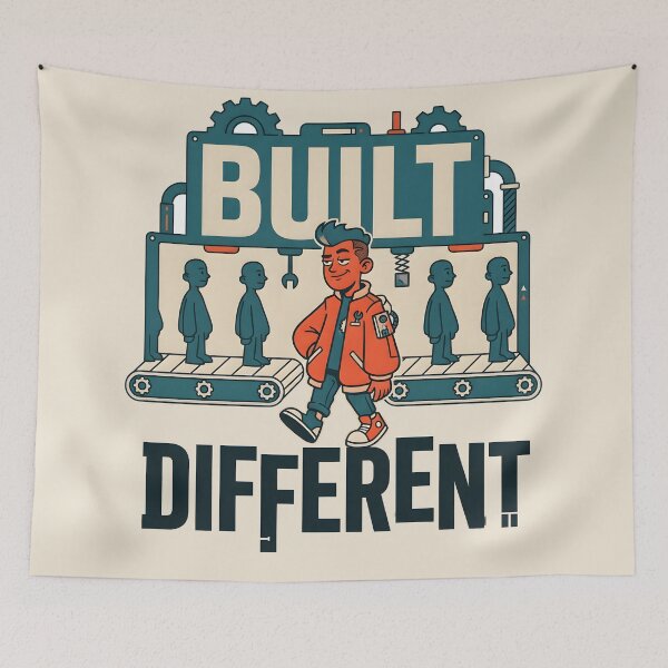 Item preview, Built Different Graphic designed and sold by hutofdesigns.